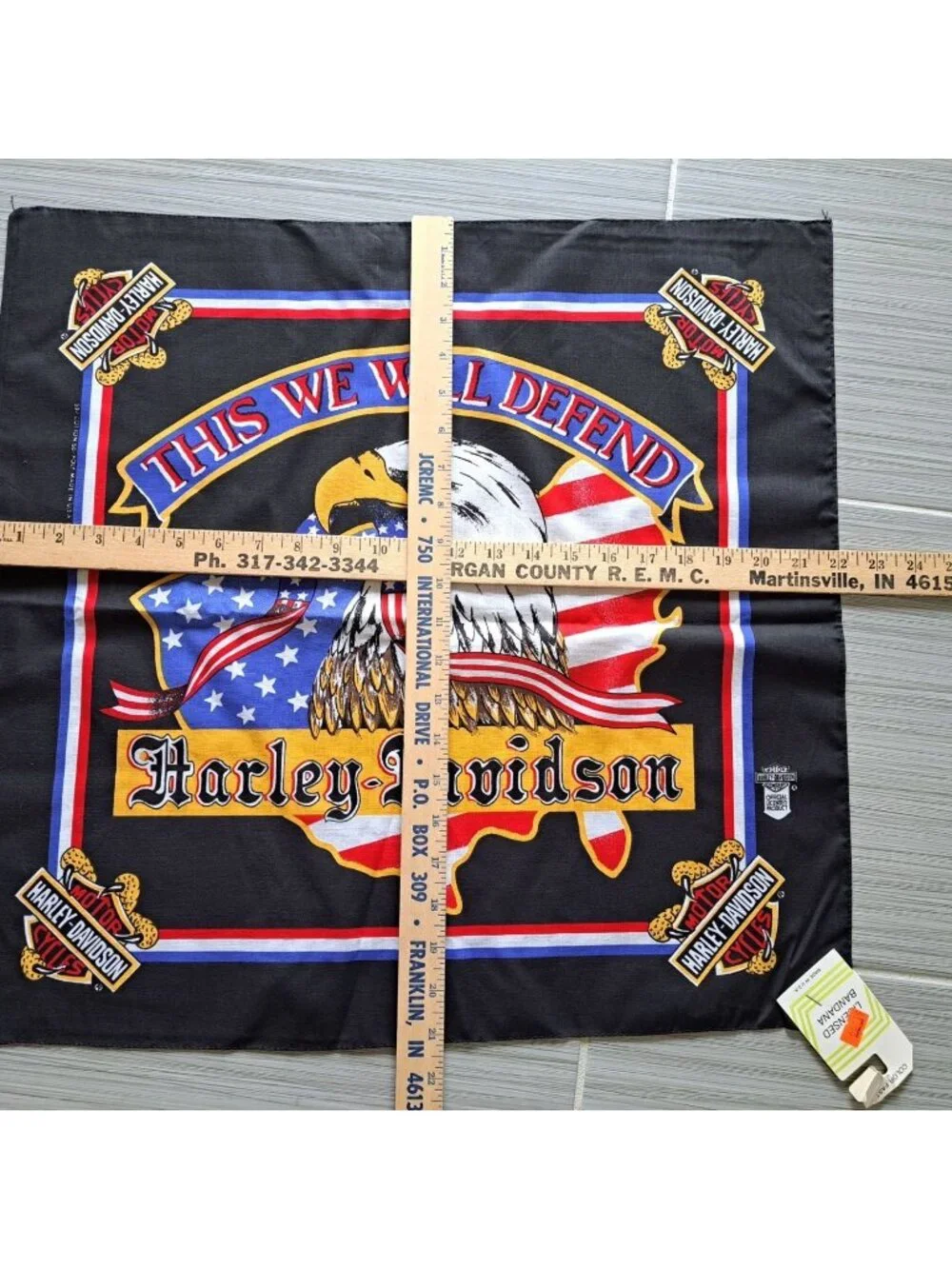 New Vintage Harley-Davidson Bandana Eagle 